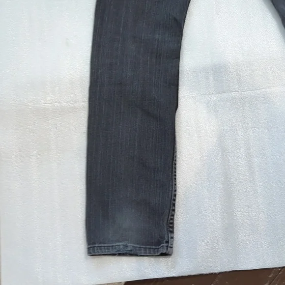 Levi's 511 Black Distressed Denim Jeans Boys Size 27x27 - Picture 9 of 14